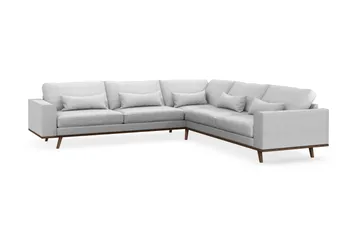 Copenhagen 6-seters L-formet Hjørnesofa i Stoff - Lys grå - Møbler - Sofaer - Hjørnesofaer