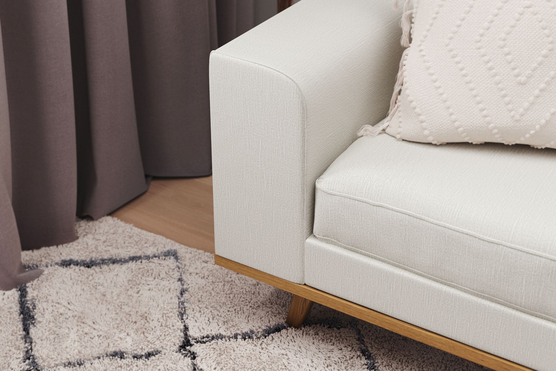 Copenhagen 6-seters L-formet Hjørnesofa i Stoff - Lys grå - Møbler - Sofaer - Hjørnesofaer