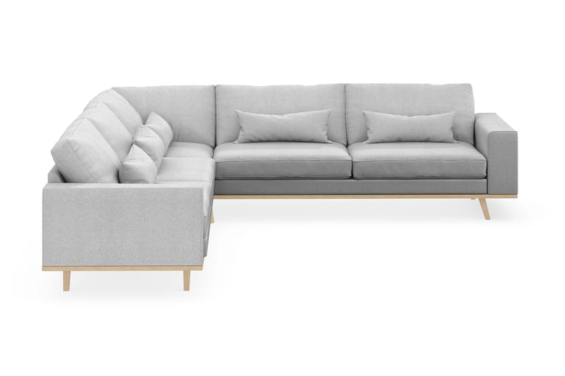 Copenhagen 6-seters L-formet Hjørnesofa i Stoff - Lys grå - Møbler - Sofaer - Hjørnesofaer