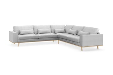 Copenhagen 6-seters L-formet Hjørnesofa i Stoff - Lys grå - Møbler - Sofaer - Hjørnesofaer