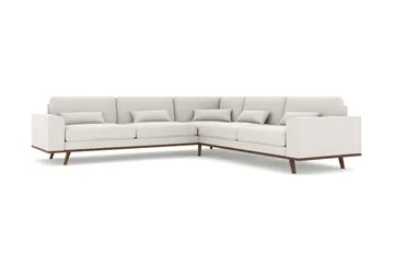 Copenhagen 6-seters L-formet Hjørnesofa i Stoff - Lys grå - Møbler - Sofaer - Hjørnesofaer