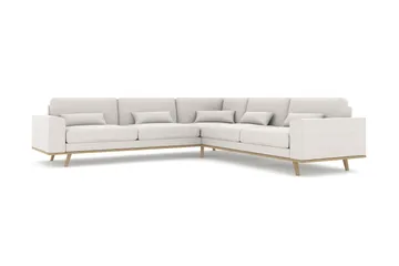 Copenhagen 6-seters L-formet Hjørnesofa i Stoff - Lys grå - Møbler - Sofaer - Hjørnesofaer