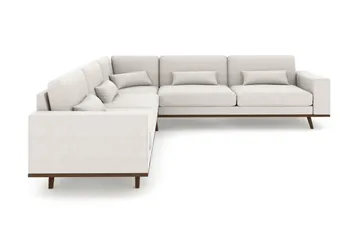 Copenhagen 6-seters L-formet Hjørnesofa i Stoff - Lys grå - Møbler - Sofaer - Hjørnesofaer