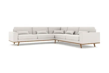 Copenhagen 6-seters L-formet Hjørnesofa i Stoff - Lys grå - Møbler - Sofaer - Hjørnesofaer