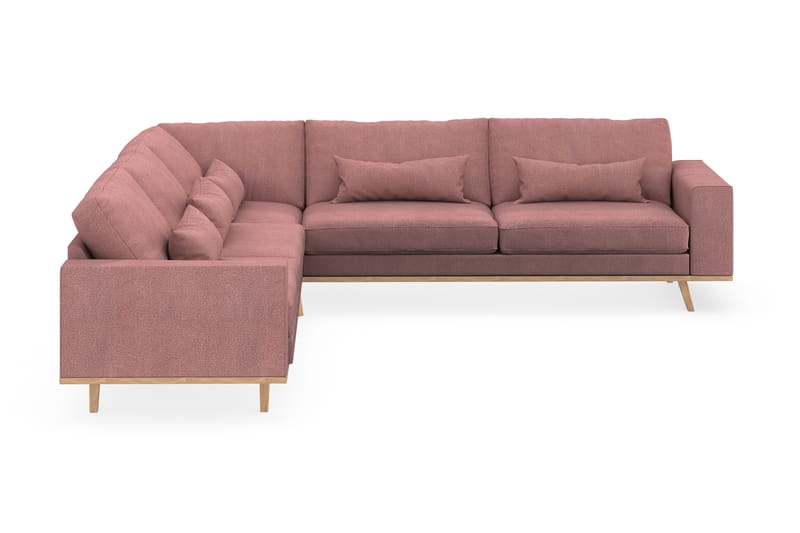 Copenhagen 6-seters L-formet Hjørnesofa i Stoff - Rosa - Møbler - Sofaer - Hjørnesofaer
