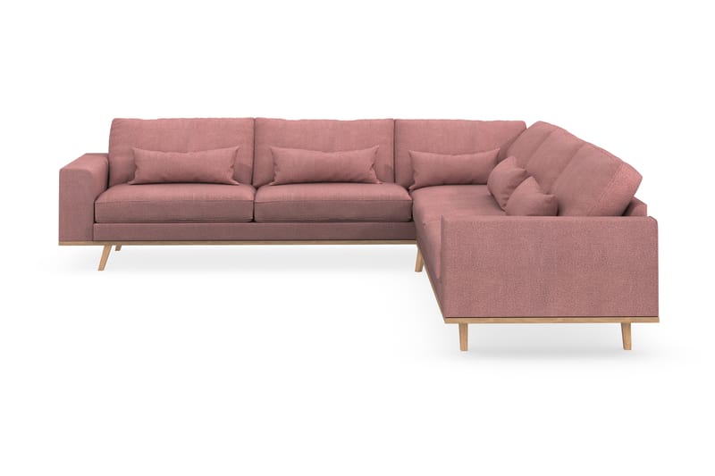 Copenhagen 6-seters L-formet Hjørnesofa i Stoff - Rosa - Møbler - Sofaer - Hjørnesofaer