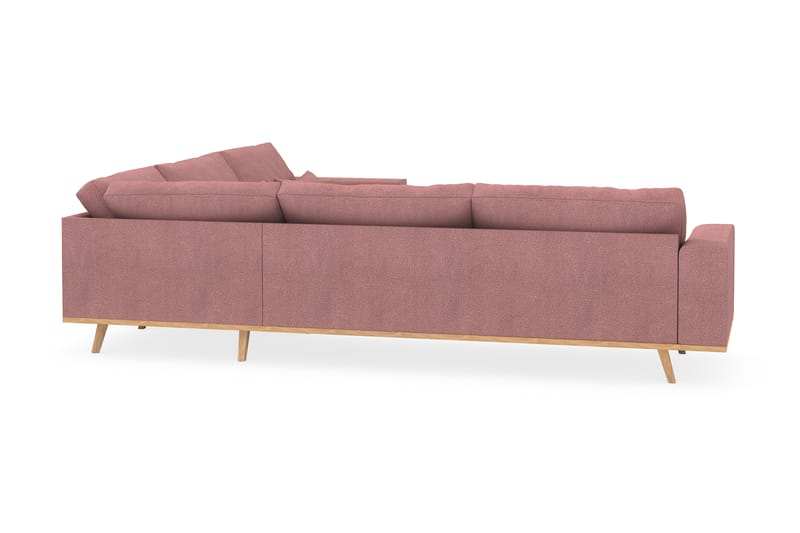 Copenhagen 6-seters L-formet Hjørnesofa i Stoff - Rosa - Møbler - Sofaer - Hjørnesofaer