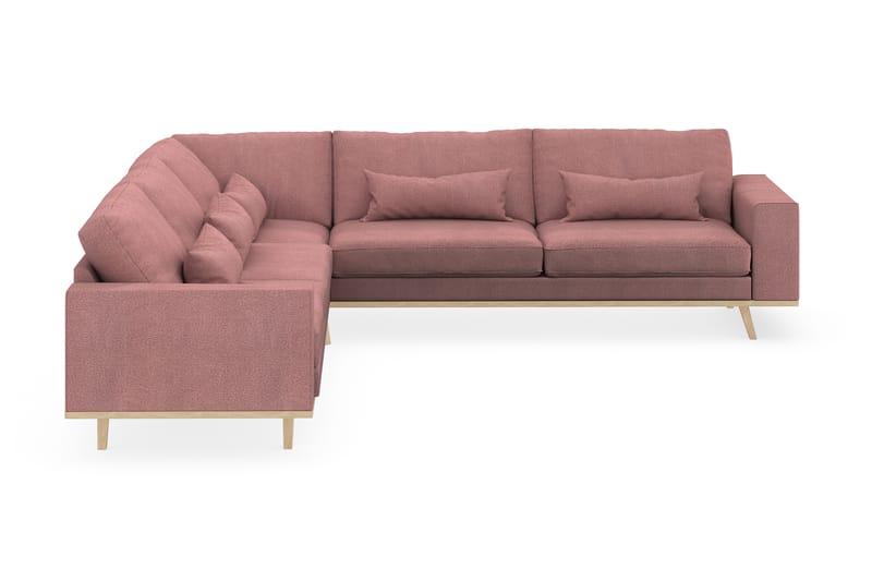 Copenhagen 6-seters L-formet Hjørnesofa i Stoff - Rosa - Møbler - Sofaer - Hjørnesofaer