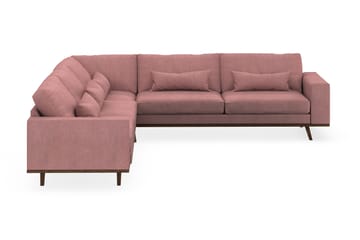 Copenhagen 6-seters L-formet Hjørnesofa i Stoff - Rosa - Møbler - Sofaer - Hjørnesofaer