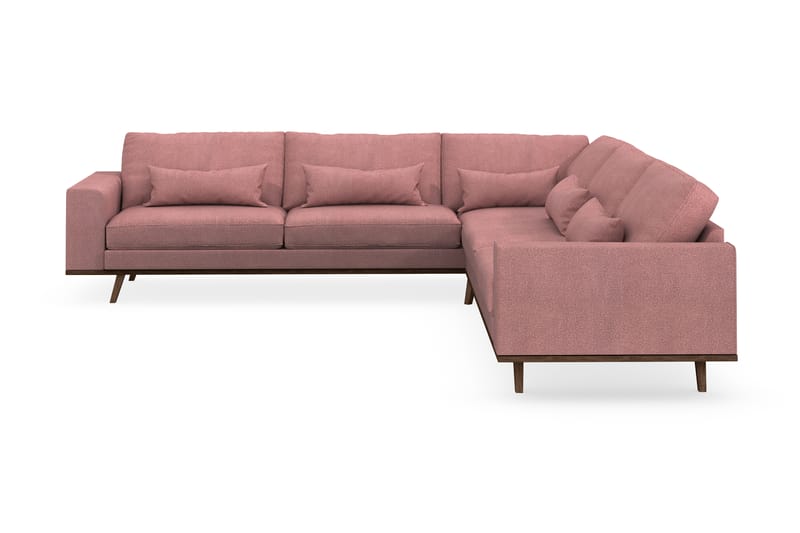 Copenhagen 6-seters L-formet Hjørnesofa i Stoff - Rosa - Møbler - Sofaer - Hjørnesofaer
