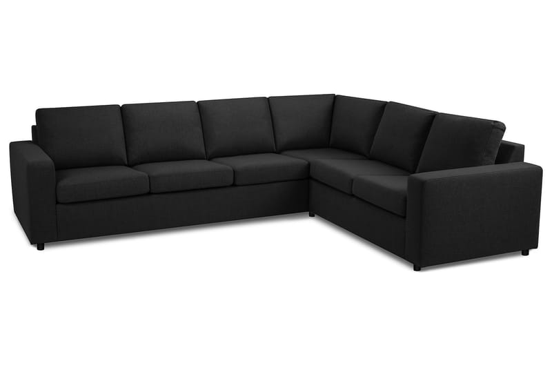 Crazy 5-seters Vendbar L-formet Large Hjørnesofa i Stoff - Antrasitt - Møbler - Sofaer - Hjørnesofaer