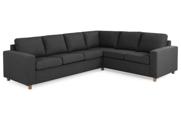 Crazy 5-seters Vendbar L-formet Large Hjørnesofa i Stoff - Antrasitt - Møbler - Sofaer - Hjørnesofaer