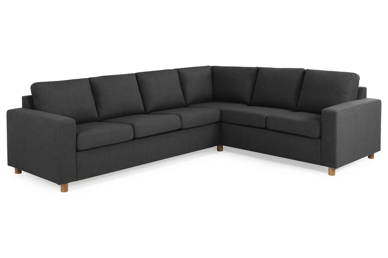 Crazy 5-seters Vendbar L-formet Large Hjørnesofa i Stoff - Antrasitt - Møbler - Sofaer - Hjørnesofaer