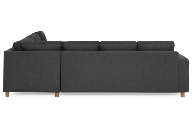 Crazy 5-seters Vendbar L-formet Large Hjørnesofa i Stoff - Antrasitt - Møbler - Sofaer - Hjørnesofaer