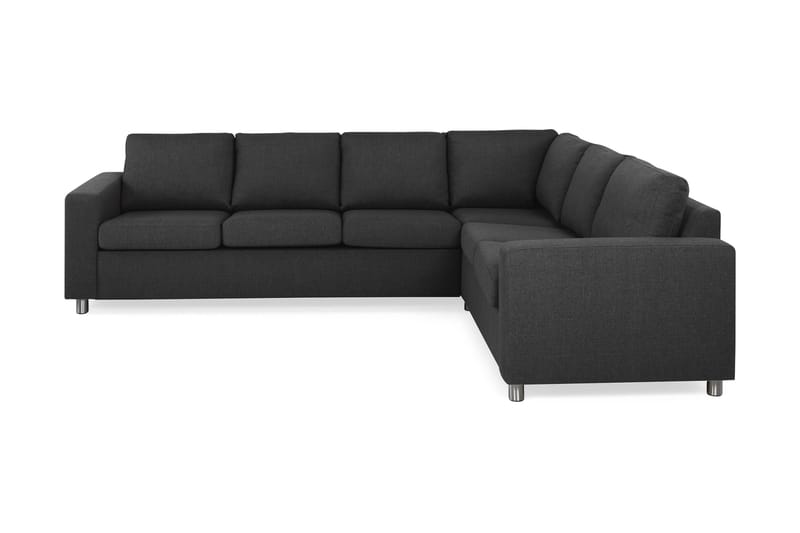 Crazy 5-seters Vendbar L-formet Large Hjørnesofa i Stoff, Antrasitt