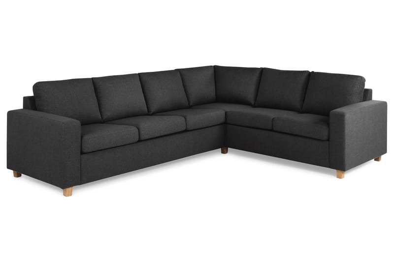 Crazy 5-seters Vendbar L-formet Large Hjørnesofa i Stoff - Antrasitt - Møbler - Sofaer - Hjørnesofaer
