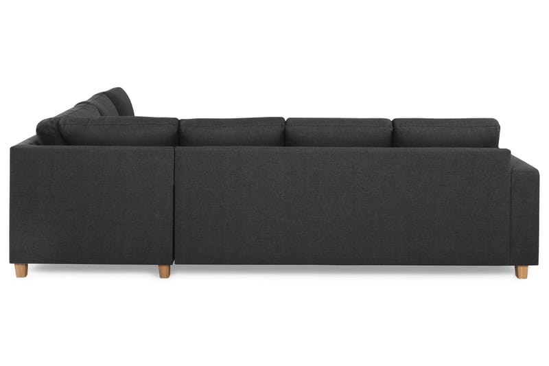 Crazy 5-seters Vendbar L-formet Large Hjørnesofa i Stoff - Antrasitt - Møbler - Sofaer - Hjørnesofaer