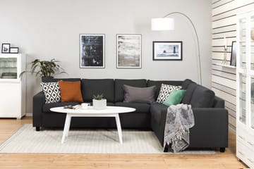 Crazy 5-seters Vendbar L-formet Large Hjørnesofa i Stoff - Antrasitt - Møbler - Sofaer - Hjørnesofaer