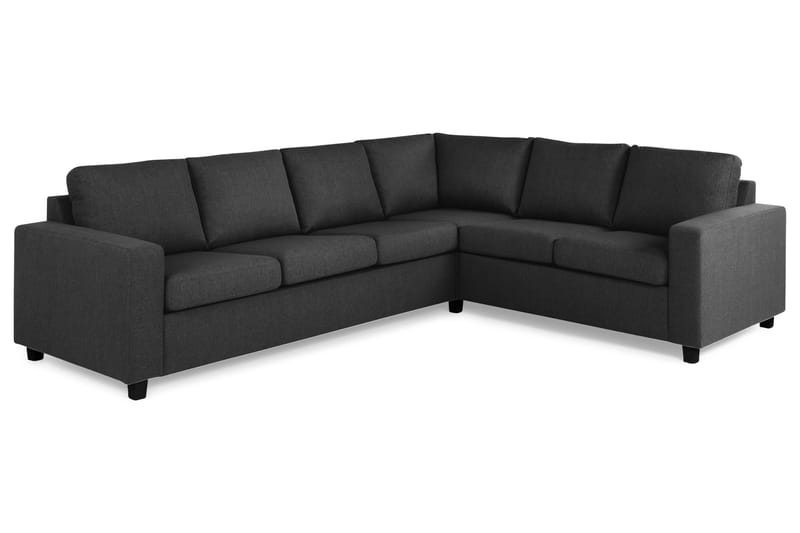 Crazy 5-seters Vendbar L-formet Large Hjørnesofa i Stoff - Antrasitt - Møbler - Sofaer - Hjørnesofaer