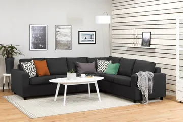 Crazy 5-seters Vendbar L-formet Large Hjørnesofa i Stoff - Antrasitt - Møbler - Sofaer - Hjørnesofaer