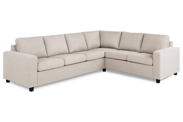 Crazy 5-seters Vendbar L-formet Large Hjørnesofa i Stoff - Beige - Møbler - Sofaer - Hjørnesofaer