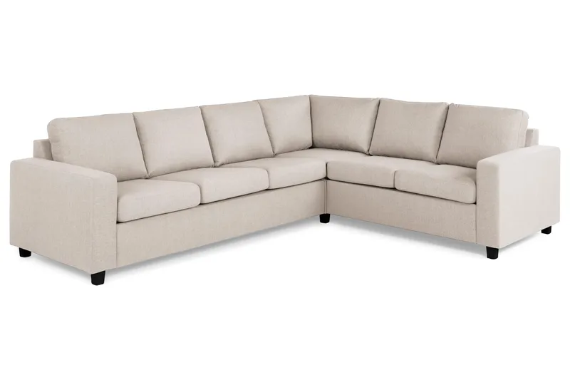 Crazy 5-seters Vendbar L-formet Large Hjørnesofa i Stoff - Beige - Møbler - Sofaer - Hjørnesofaer
