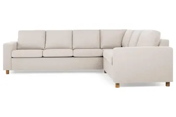 Crazy 5-seters Vendbar L-formet Large Hjørnesofa i Stoff - Beige - Møbler - Sofaer - Hjørnesofaer