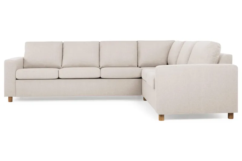 Crazy 5-seters Vendbar L-formet Large Hjørnesofa i Stoff - Beige - Møbler - Sofaer - Hjørnesofaer