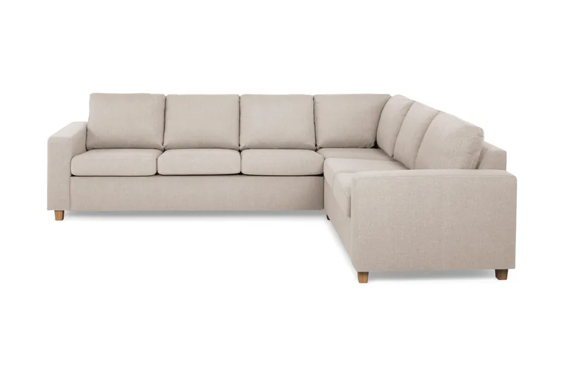 Crazy 5-seters Vendbar L-formet Large Hjørnesofa i Stoff, Beige