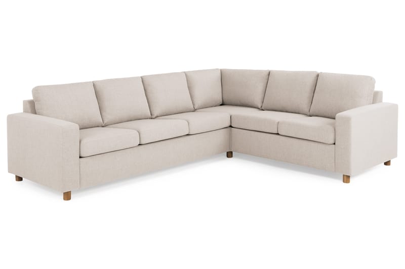 Crazy 5-seters Vendbar L-formet Large Hjørnesofa i Stoff - Beige - Møbler - Sofaer - Hjørnesofaer