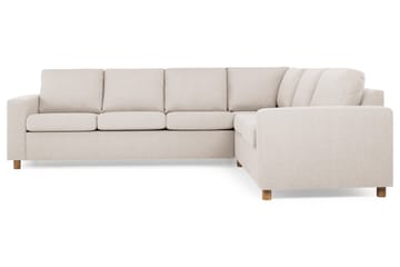 Crazy 5-seters Vendbar L-formet Large Hjørnesofa i Stoff - Beige - Møbler - Sofaer - Hjørnesofaer