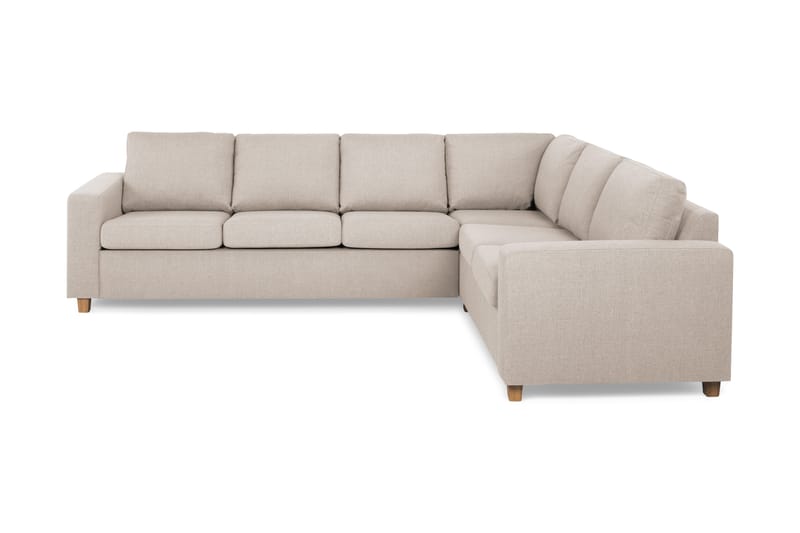 Crazy 5-seters Vendbar L-formet Large Hjørnesofa i Stoff - Beige - Møbler - Sofaer - Hjørnesofaer