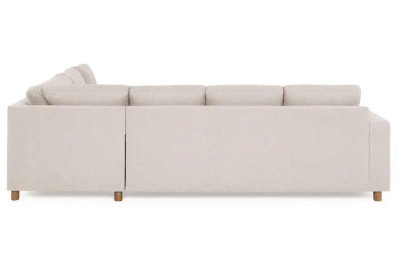 Crazy 5-seters Vendbar L-formet Large Hjørnesofa i Stoff - Beige - Møbler - Sofaer - Hjørnesofaer