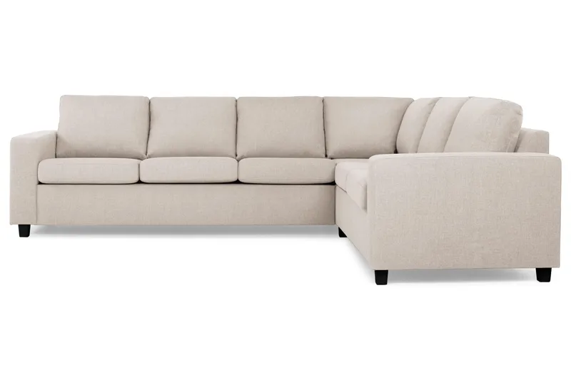 Crazy 5-seters Vendbar L-formet Large Hjørnesofa i Stoff - Beige - Møbler - Sofaer - Hjørnesofaer