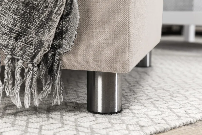 Crazy 5-seters Vendbar L-formet Large Hjørnesofa i Stoff - Beige - Møbler - Sofaer - Hjørnesofaer