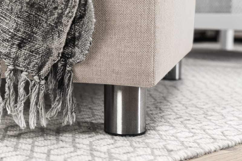 Crazy 5-seters Vendbar L-formet Large Hjørnesofa i Stoff - Beige - Møbler - Sofaer - Hjørnesofaer