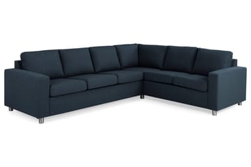 Crazy 5-seters Vendbar L-formet Large Hjørnesofa i Stoff - Blå - Møbler - Sofaer - Hjørnesofaer