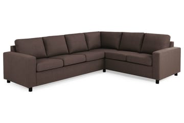 Crazy 5-seters Vendbar L-formet Large Hjørnesofa i Stoff - Brun - Møbler - Sofaer - Hjørnesofaer