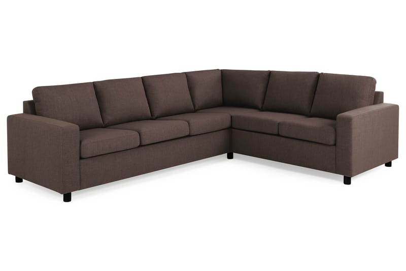 Crazy 5-seters Vendbar L-formet Large Hjørnesofa i Stoff - Brun - Møbler - Sofaer - Hjørnesofaer