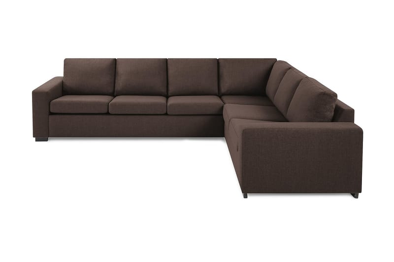 Crazy 5-seters Vendbar L-formet Large Hjørnesofa i Stoff - Brun - Møbler - Sofaer - Hjørnesofaer