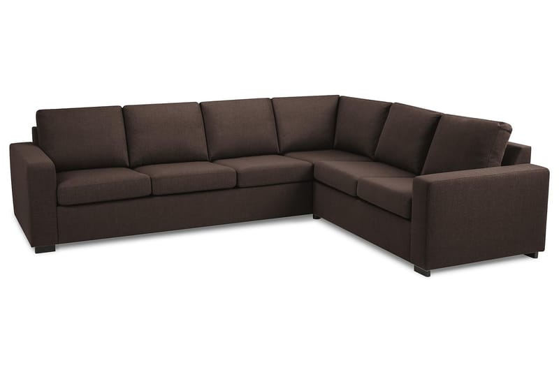 Crazy 5-seters Vendbar L-formet Large Hjørnesofa i Stoff - Brun - Møbler - Sofaer - Hjørnesofaer