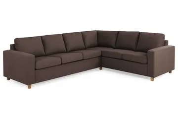 Crazy 5-seters Vendbar L-formet Large Hjørnesofa i Stoff - Brun - Møbler - Sofaer - Hjørnesofaer