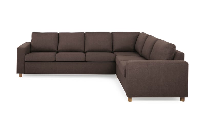 Crazy 5-seters Vendbar L-formet Large Hjørnesofa i Stoff - Brun - Møbler - Sofaer - Hjørnesofaer