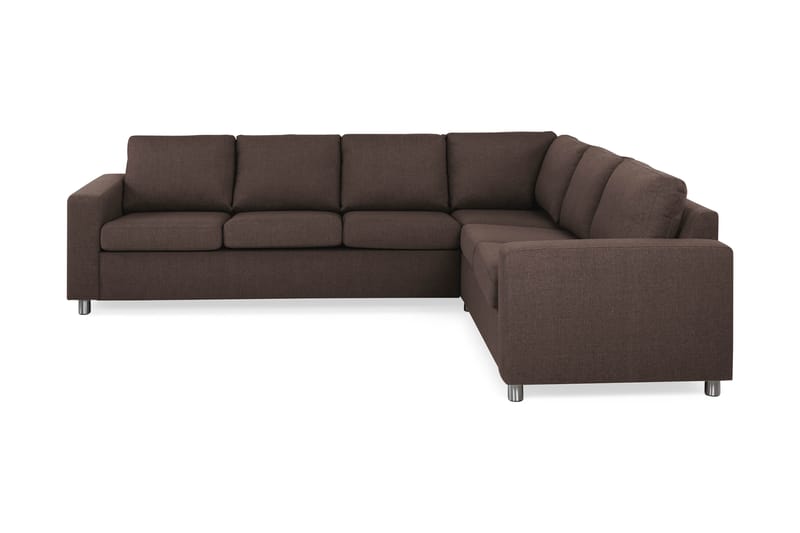 Crazy 5-seters Vendbar L-formet Large Hjørnesofa i Stoff - Brun - Møbler - Sofaer - Hjørnesofaer
