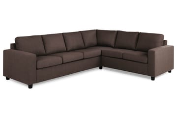 Crazy 5-seters Vendbar L-formet Large Hjørnesofa i Stoff - Brun - Møbler - Sofaer - Hjørnesofaer