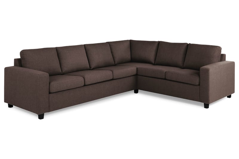 Crazy 5-seters Vendbar L-formet Large Hjørnesofa i Stoff - Brun - Møbler - Sofaer - Hjørnesofaer