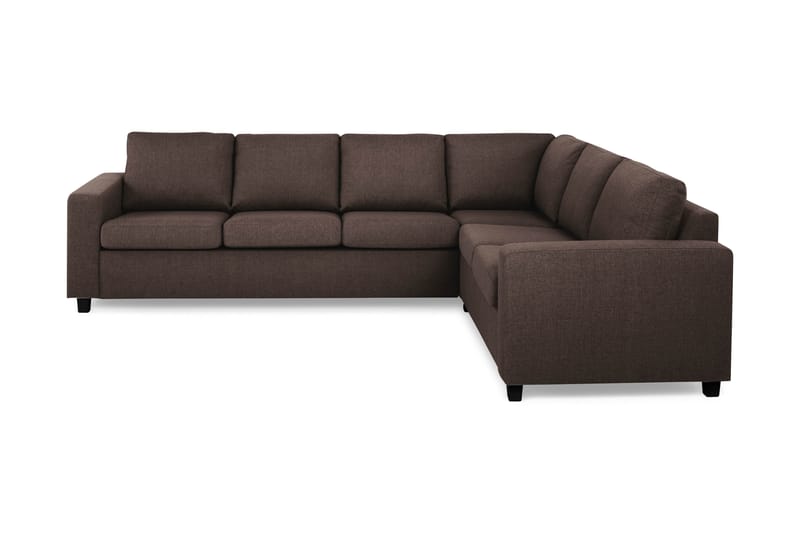 Crazy 5-seters Vendbar L-formet Large Hjørnesofa i Stoff - Brun - Møbler - Sofaer - Hjørnesofaer