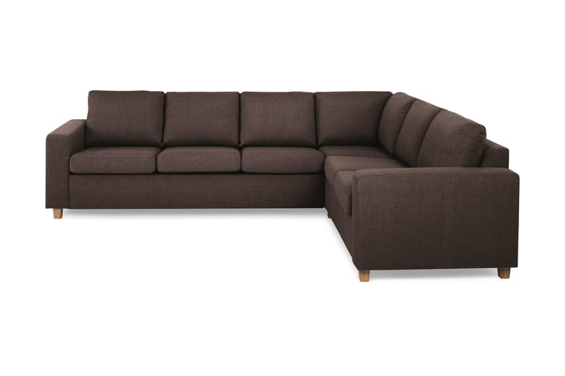 Crazy 5-seters Vendbar L-formet Large Hjørnesofa i Stoff - Brun - Møbler - Sofaer - Hjørnesofaer