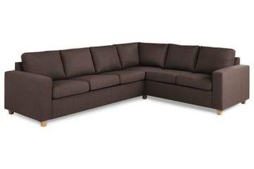 Crazy 5-seters Vendbar L-formet Large Hjørnesofa i Stoff - Brun - Møbler - Sofaer - Hjørnesofaer