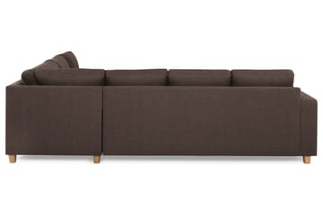 Crazy 5-seters Vendbar L-formet Large Hjørnesofa i Stoff - Brun - Møbler - Sofaer - Hjørnesofaer